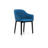 Vitra Softshell Chair Vierbein-Untergestell basic dark Plano blau:coconut