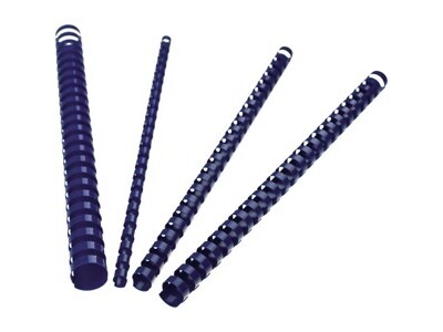 Plastikbinderücken 6mm 21 Ringe blau
