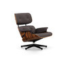 Vitra Lounge Chair Palisander UG poliert:schwarz Leder P chocolate