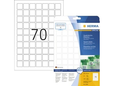 Etikett Herma 10105 24x24cm weiß movables