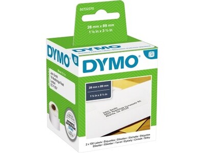 Etikett Dymo 99010 28x89mm weiß LABELWRITER ADRESS, 2ER PACK,130 E