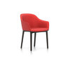 Vitra Softshell Chair Vierbein-Untergestell chocolate Plano rot:poppy red