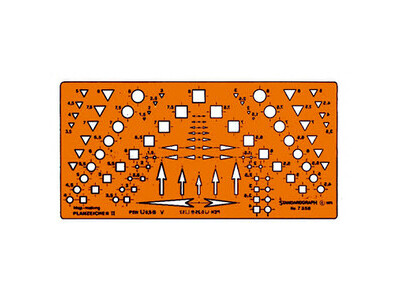 Katasterschablone Standardgraph 7358. PLANZEICHEN II