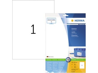 Etikett Herma 8637 210x297mm weiß Premium
