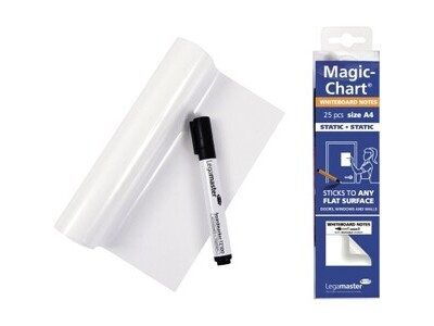 Magicchart Legamaster 159001 A4 20x30cm WHITEBOARD-FOLIE, SELBSTHAFTEND