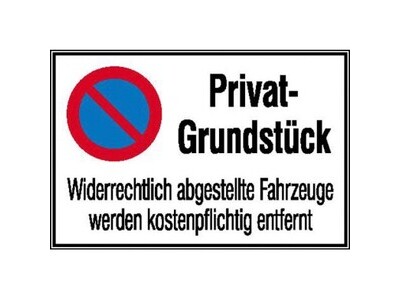 Privat Grundstück Schild Aluminium 60x40 CM