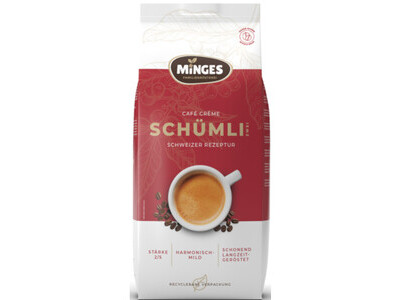 Minges Kaffee Schweizer Schümli 1000g Ganze Bohnen