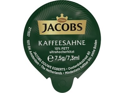 Kaffeesahne Jacobs 10% 7,5 g 10% 7,5 , EINZELNE KAFFEEMILCH