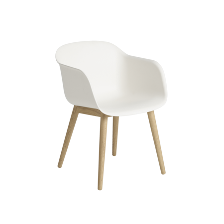 Muuto Fiber chair woodbase Natural white Oak white low