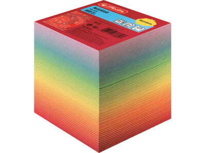 Notizklotz 9x9cm 800 Blatt bunt geleimt