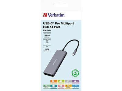 USB-C Hub Verbatim 32154 14-Port USB 3.2 Gen 1 CMH-14