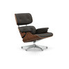 Vitra Lounge Chair Nussbaum sch.p. UG poliert Leder P braun