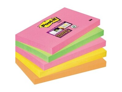 Haftnotiz Post-it 655S-N Super Sticky Neon 127x76mm