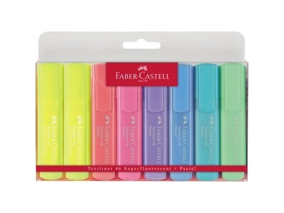 Textmarker Castell 1546 8er Etui pastell