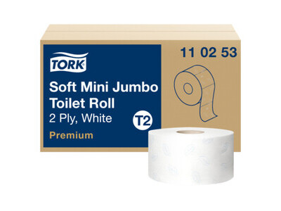 Toilettenp. Mini Jumbo 170m 2lagig weiß 1214 BLATT, BEDRUCKT, 110253