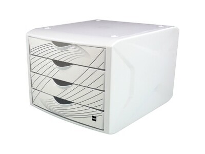 Schubladenbox Helit 4F white queen