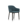 Vitra Softshell Chair Vierbein-Untergestell chocolate Plano nero:eisblau