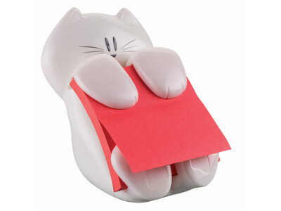 Haftnotizspender Post-It Cat-330 Z-Notes WEIß, 85X110X110MM, INKL. 1 BLOCK