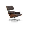 Vitra Lounge Chair Nussbaum sch.p. UG poliert Leder G chocolate