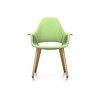 Vitra Organic Chair UG Eiche Hopsak wiesengrün:elfenbein