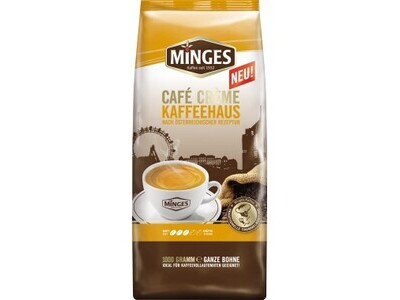 Kaffee Minges Creme Kaffeehaus 1000g HAUS , GANZE BOHNEN