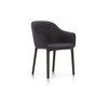 Vitra Softshell Chair Vierbein-Untergestell chocolate Plano dunkelgrau:nero