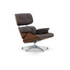 Vitra Lounge Chair Nussbaum sch.p. UG poliert Leder P chocolate