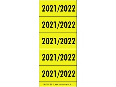 Inhaltsschilder 2021/2022 gelb