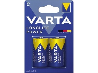 Batterie Varta Alkaline Baby C LR14 1.5V Longlife Power, Retail Blister 2-Pack