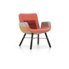 Vitra East River Chair Eiche dunkel Stoffmix rot