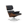 Vitra Lounge Chair Nussbaum sch.p. UG verchromt Leder P nero