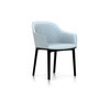 Vitra Softshell Chair Vierbein-Untergestell basic dark Plano lichtgrau:eisblau
