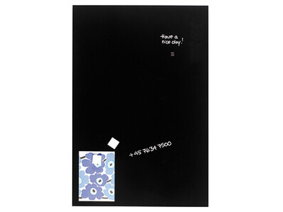 schwarz 60 x 80 cm Franken GT608010 Magnetische Schreibtafel aus Glas