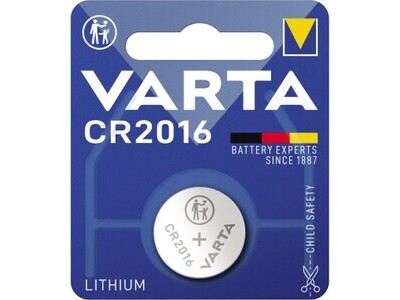 Knopfzelle Varta CR2016 3V Lithium 1ER BLISTER, PROFESSIONAL ELECTRONICS