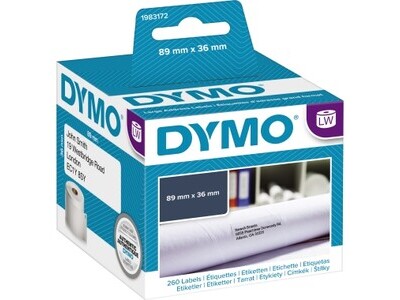 Etikett Dymo 1983173 28x89mm LW-ADRESS- WEIß PERMANENT