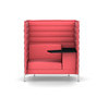 Vitra Alcove Highback Work Tisch nero:Laser pink:poppy red