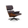 Vitra Lounge Chair Palisander UG poliert:schwarz Leder P pflaume