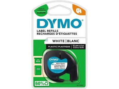 Schriftband Dymo S0721660 schwarz/weiß 1,2cmX4m f. Letratag 91221