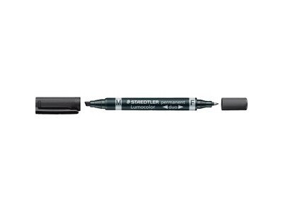 Permanentmarker Staedtler duo 348-B-2 sw Zweispitzmarker Keilspitze 1,5-4mm