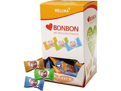 Bonbon Herz kirschgeschmack einzeln 3,4g SPENDERBOX