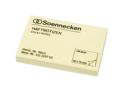 Hafnotizen Soennecken 5813 51x76mm gelb 100 Blatt
