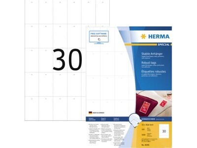Anhänger Herma 8046 35x59,4mm weiß stabil, Papier/Folie