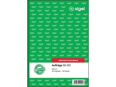 Auftragsbuch SIGEL SD001 A5 2x40 Blatt
