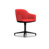 Vitra Softshell Chair Viersternfuss UG Alu besch.BD Plano poppy red