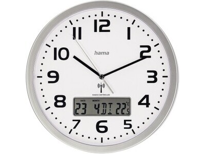Funkuhr Hama Extra 186333 mit Datum und Temperaturanzeige