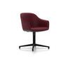 Vitra Softshell Chair Vierstern-Untergestell basic dark Plano dunkelrot:nero
