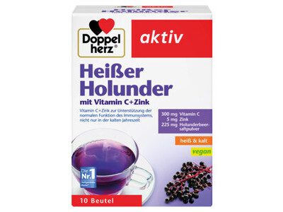 Heißgetränk Doppelh. Heiß Hollun. 77500 Heißer Holunder mit Vitamin C + Zink