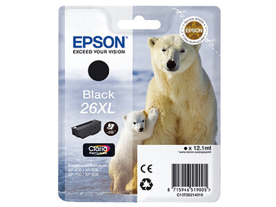 Tintenpa. EPSON 26XL black C13T26214010