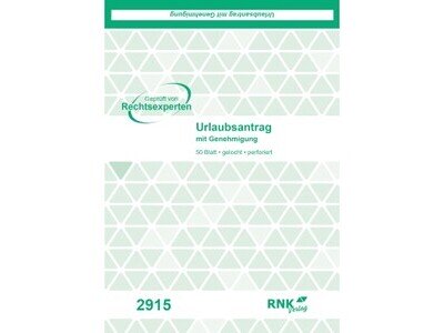 Urlaubsantragsblock RNK 2915 A5 50 Blatt