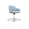 Vitra Softshell Chair Vierstern-Untergestell poliert Plano lichtgrau:eisblau